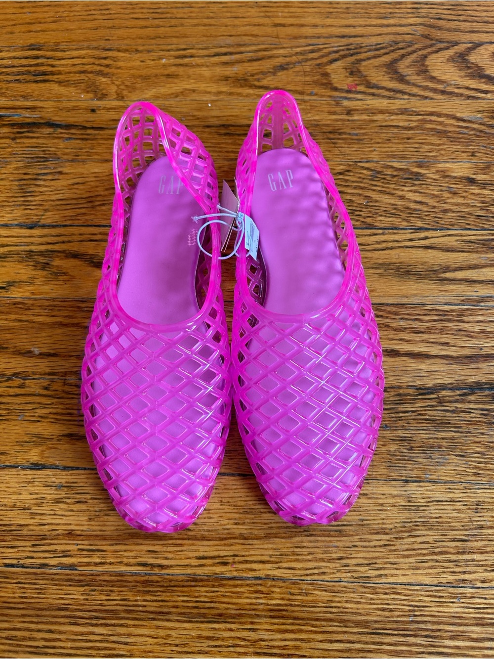 GAP Hot Pink Lattice Jelly Slip-On Flats